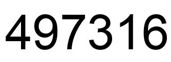 Number 497316 black image