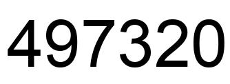 Número 497320 imagen negro