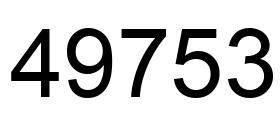 Número 49753 imagen negro