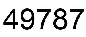 Number 49787 black image