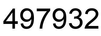 Número 497932 imagen negro