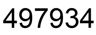 Number 497934 black image