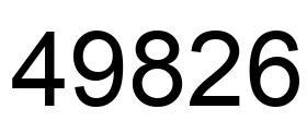 Número 49826 imagen negro