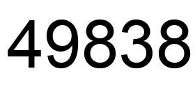 Número 49838 imagen negro