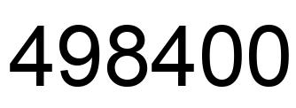 Number 498400 black image