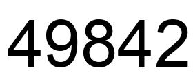 Number 49842 black image