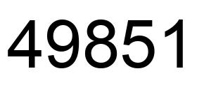 Number 49851 black image