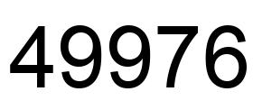 Número 49976 imagen negro