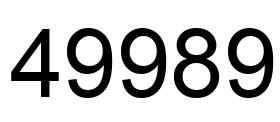 Número 49989 imagen negro