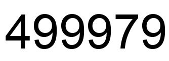Número 499979 imagen negro