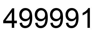Número 499991 imagen negro