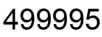 Número 499995 imagen negro