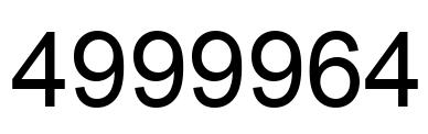 Número 4999964 imagen negro