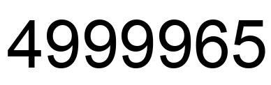 Número 4999965 imagen negro