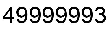 Number 49999993 black image