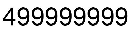 Number 499999999 black image