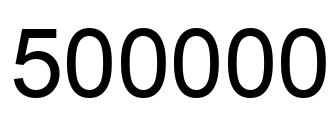 Número 500000 imagen negro