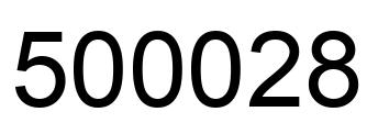 Número 500028 imagen negro