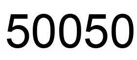 Number 50050 black image