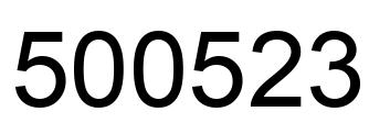 Number 500523 black image