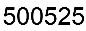 Number 500525 black image