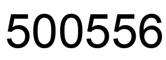 Number 500556 black image