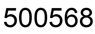 Number 500568 black image