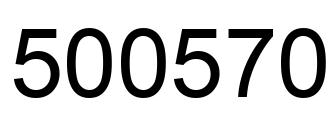 Number 500570 black image