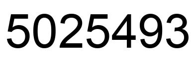 Number 5025493 black image