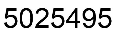 Number 5025495 black image