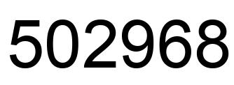 Número 502968 imagen negro