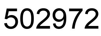 Número 502972 imagen negro