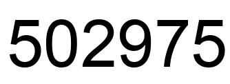 Number 502975 black image