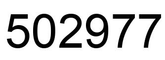 Número 502977 imagen negro
