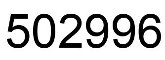 Número 502996 imagen negro