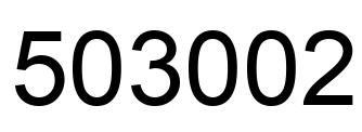 Número 503002 imagen negro