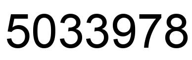Número 5033978 imagen negro