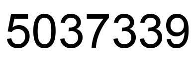 Number 5037339 black image