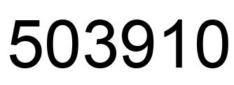 Number 503910 black image