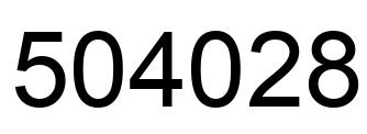Número 504028 imagen negro