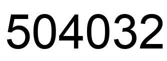 Number 504032 black image