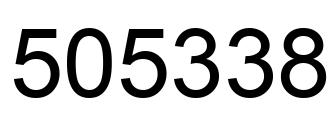 Number 505338 black image