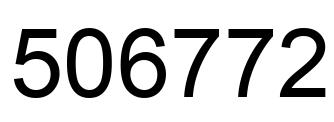 Número 506772 imagen negro