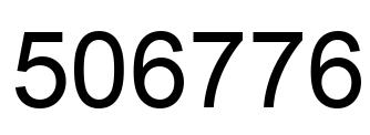 Número 506776 imagen negro