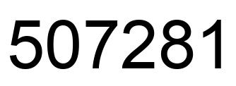 Number 507281 black image