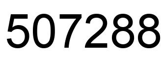 Number 507288 black image