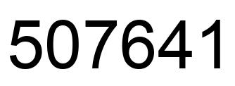Number 507641 black image