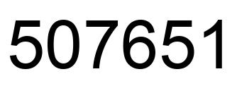 Number 507651 black image