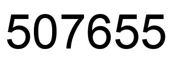 Number 507655 black image