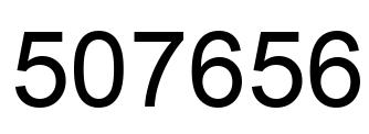 Number 507656 black image